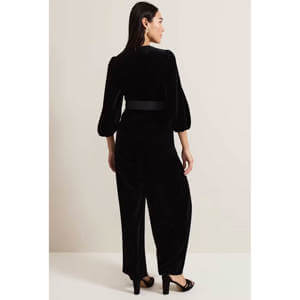 Phase Eight Myleen Black Velvet Jumpsuit